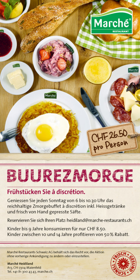 Marché Restaurant Künzle Druck AG Buurezmorge